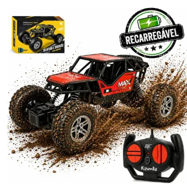 Carrinho Controle Remoto Rally Jipe Max Carro Grande Bateria Recarregavel