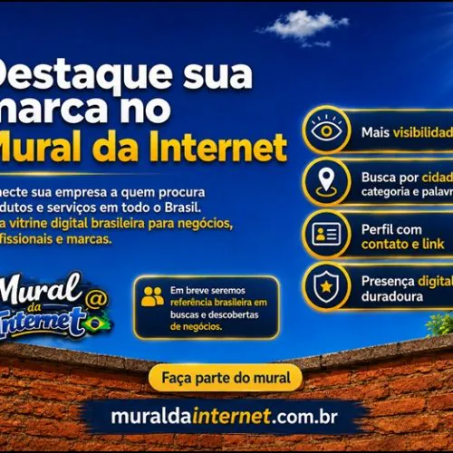 5 espaços vitalícios no Mural da Internet por apenas R$ 100 cada – Aproveite a oportunidade